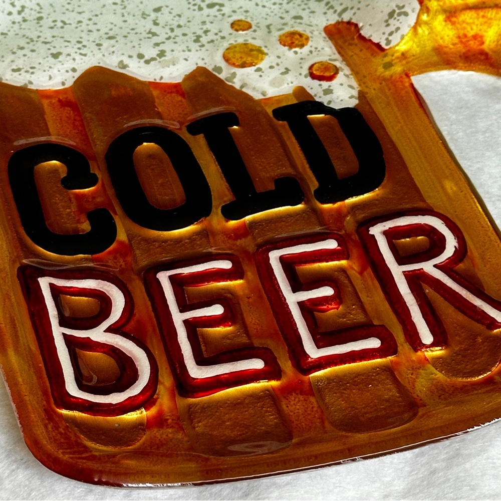 Demdaco - Glass Fusion - Shaped Plate - Beer Mug